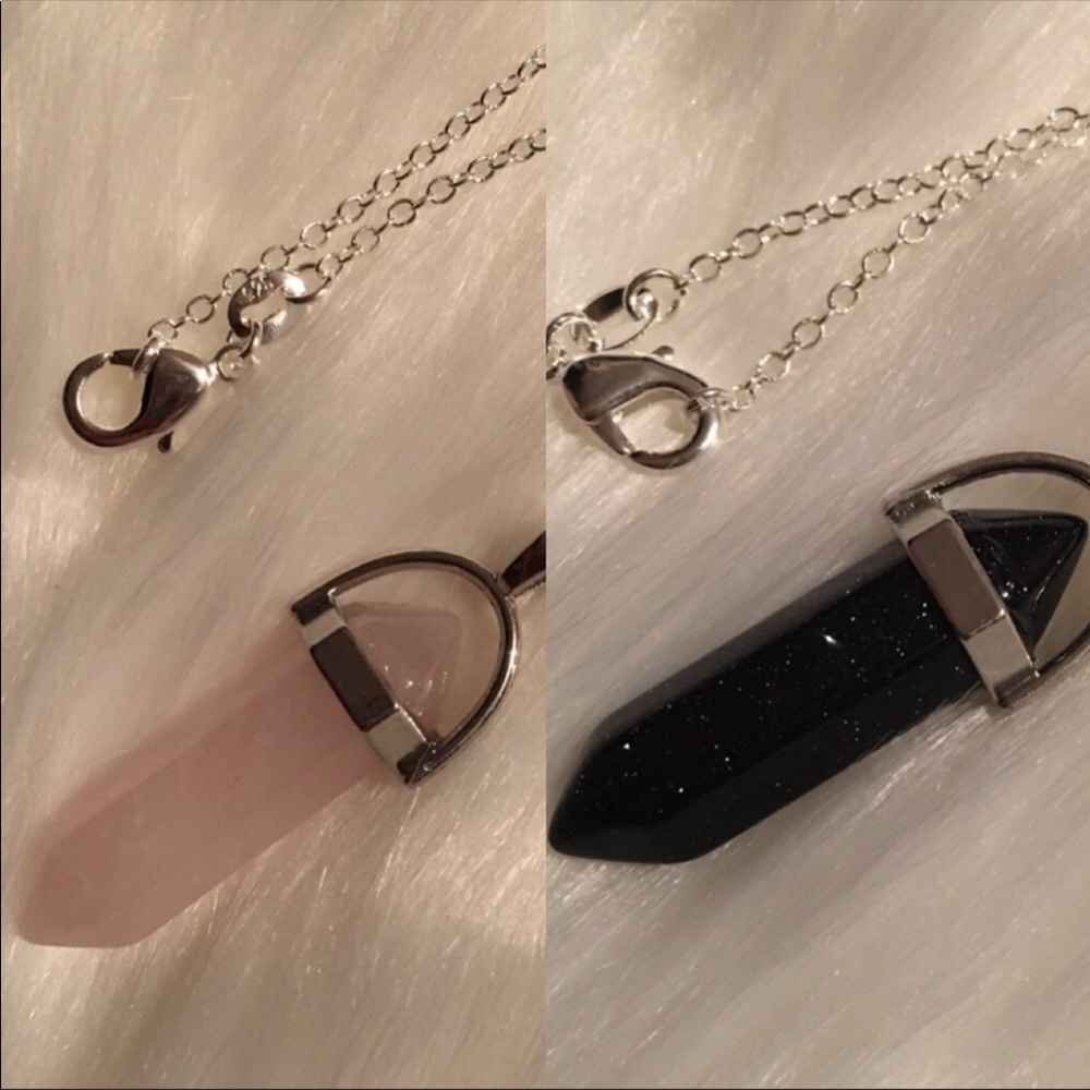 2 for $20 crystal stone pendant necklaces - Picture 5 of 8
